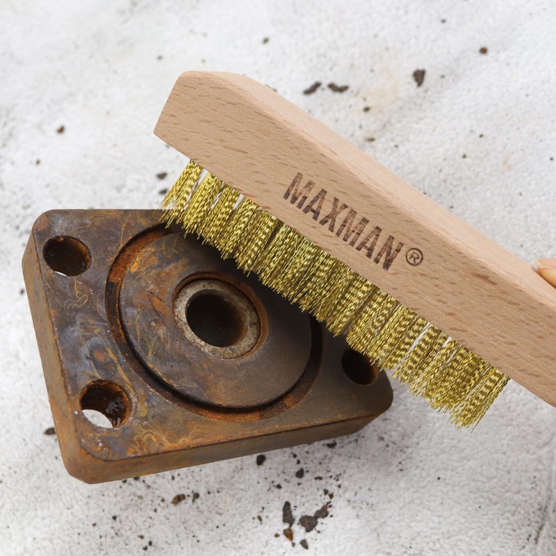 MAXMAN Brass Brush, Soft Brass Bristle Brush, Wire Brushes for