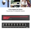 Fockety 8-Port Gigabit PoE Switch, Fanless Plug & Play Network