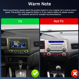 Podofo 2G 64G Car Stereo for Honda Civic 2006-2011 Radio (for GPS Screen) Wireless CarPlay Android Auto MirrorLink, 10.1inch HD IPS Touch Screen Bluetooth GPS 16EQ 28UIs WiFi SWC Backup Camera Mic