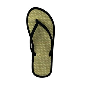 REDVOLUTION Women's Bamboo Sandal Flip-Flops Flats Beach Summer Shoe (1212 black, 9)