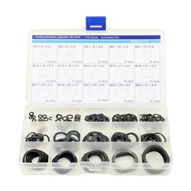 Comphic 3-25mm Wave Spring Washers Assortment Kit 65Mn Manganese Spring Gasket Elastic Washers Assortment Kit Tri- Washer Bearing Wave Pad Kit