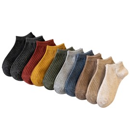 Gatuida 10 Pair Breathable Cotton Ankle Socks Women Slip Low Cut Boat Socks Pure Color Comfortable Soft Short for Spring Summer Mixed Colors