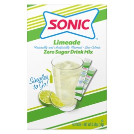 SINGLES TO GO! Sonic Drink Mix Variety Pack, Sonic Limeade, Ocean Water, Cherry Limeade and Strawberry Lemonade