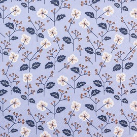 20 Napkins Natural Branches Painted Blue Flowers Table Decoration Decoupage Decoupage 33 x 33 cm