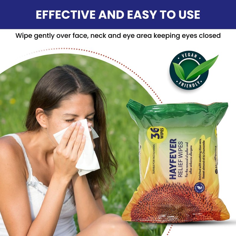 Hayfever Wipes Healthpoint Hay Fever Relief Wipes for Adults &