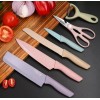 millerhous Set Kit Cuchillos Chef Recubrimiento Cerámica Colores Pastel