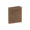 Leather Boxed Style wallet with Flower print and large coin