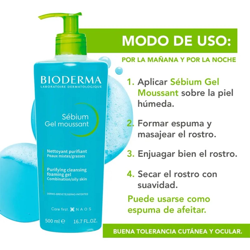Bioderma Sébium Gel Moussant 500mL