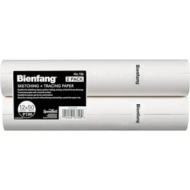 Bienfang Sketching & Tracing Paper Roll, White, 12 Inches x 50 Yards (2-Pack) - for Drawing, Trace, Sketch, Sewing Pattern