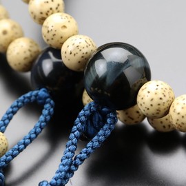 念珠 Dot Comme Des 真言宗 Buddha Mala Bead Men's The Double Star Moon Bodhi 青虎 Eye 梵天 Tufted Fighters 念珠 念誦 Kyoto 108 Ball Tiger Eye Stone Hawk The 2 2000300100880 Mala Bag Gift.