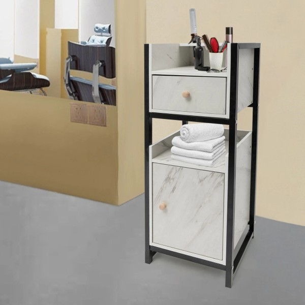 Unbranded Barber Shop Freestand Hairdressing Storage Rack with Drawers 10kg