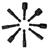 HaoTrade 8 Pieces Tap Adapter, 1/4 Inch Tap Socket Adapter,
