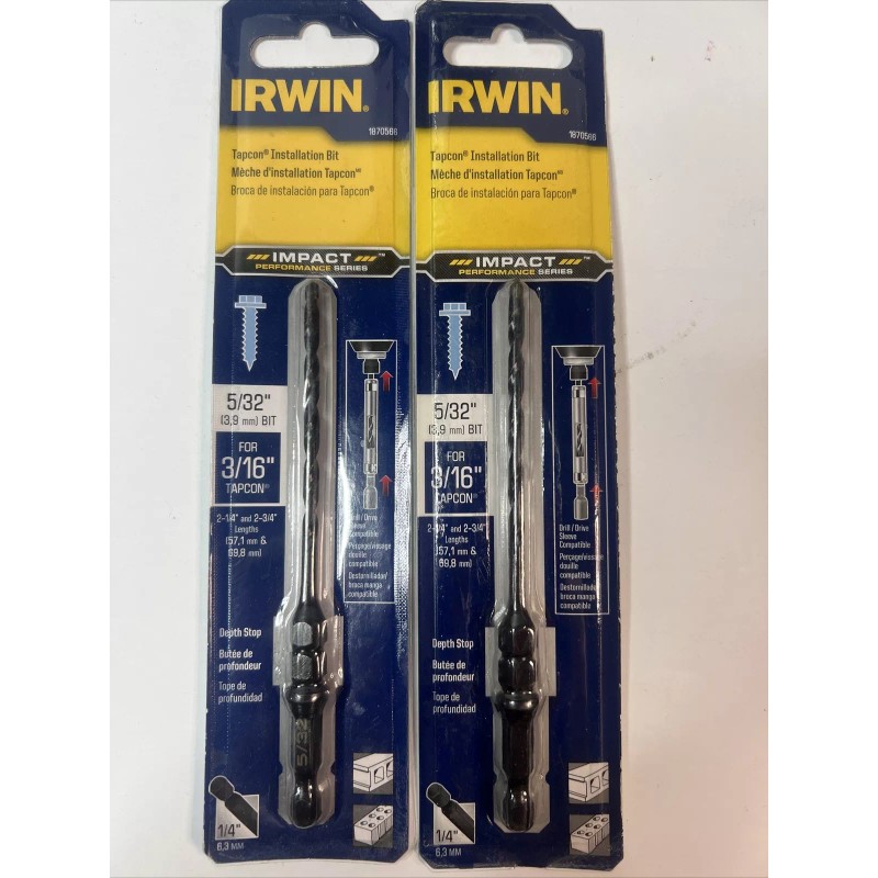 IRWIN Tools 5/32 Masonry Drill Bit For 3/16” TapCon Concrete