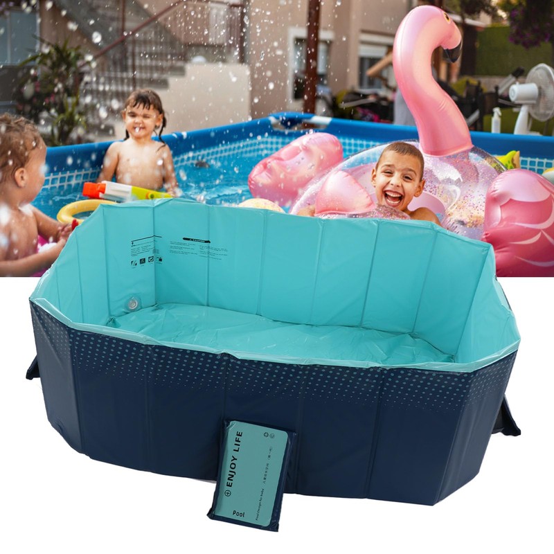 Okuyonic Backyard Pool, Foldable Swimming Pool Portable Ample Space Thick