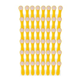 48 Clothes Pegs Laundry Clips with Stainless Steel Compression Springs and Soft Grip Yellow White