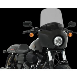 Memphis Shades Road Warrior Vented Windshield for Motorcycles - Black Smoke 15"