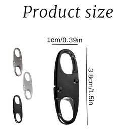 Bojueshaw 6pcs Anti-Theft Zipper Clips,Small Zip Puller Locks,Double Opening S Hook Locks for Backpacks,Luggage,Camping Gear & Travel Accessories