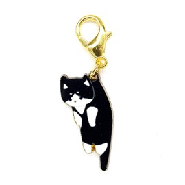 JewelleryJoy Black Cat Kitten Clip On Lobster Clasp Charm Pendant