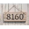 Large Bold 5" Aged Bronze Metal Flush House Address Numbers,