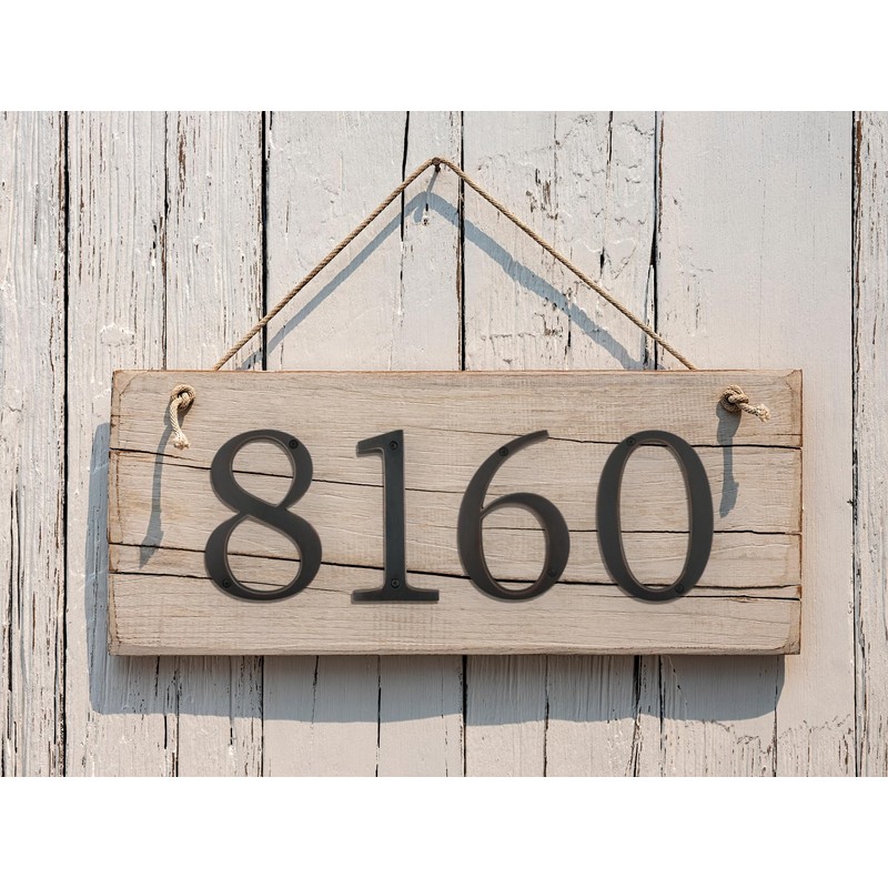 Large Bold 5" Aged Bronze Metal Flush House Address Numbers,