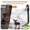 ENJOYING Dog Umbrella Small Breed, Clear Pet Umbrella Leash for