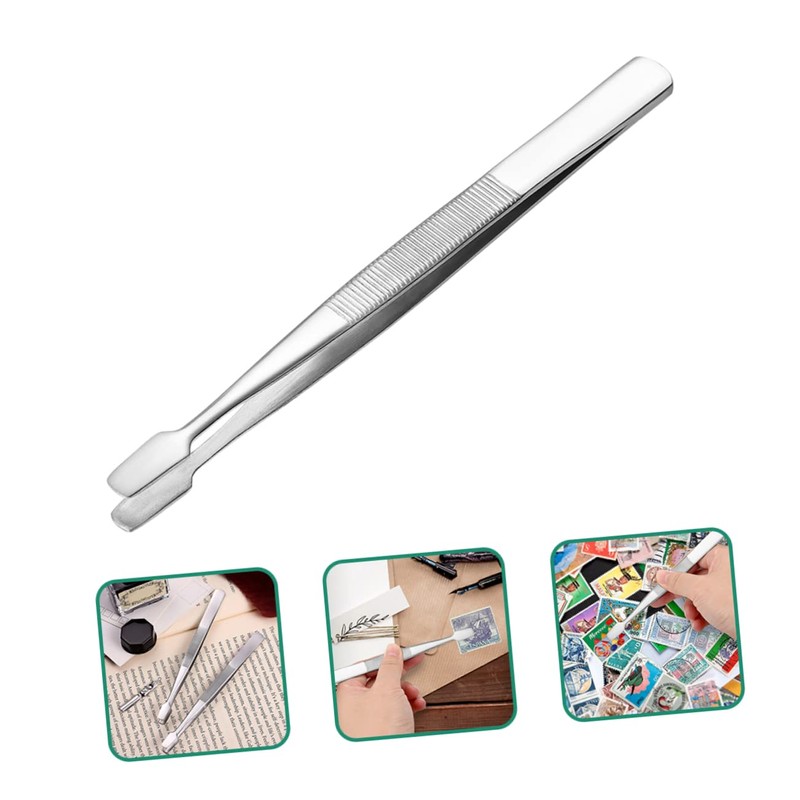 COHEALI Sets Comfy Grip Eyelash Tweezers for Stamp Collecting Multi-Purpose