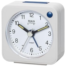Filius 0524-0 Wecker ohne Ticken Kleinformat 5,5 x 5,5 cm Weiß