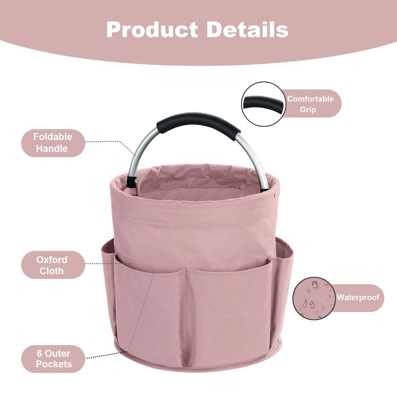 abcmilz 17L Cleaning Caddy with Handle, Cleaning Supplies Organizer, Foldable