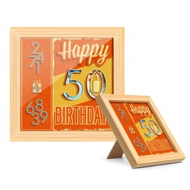 Money Gifts Birthday 50, Gifts for 50th Birthday Man/Woman, Money Gift for Birthday with Picture Frame, Money Gifts Birthday, Funny & Creative Gift Ideas for Friends, Family, Elder