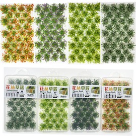 Cayway Pack of 128 Scenics Grass Tufts, Static Grass Tuft Snow Static Grass for Miniature Ornaments Railway Model Railway Landscaping Diorama Accessories