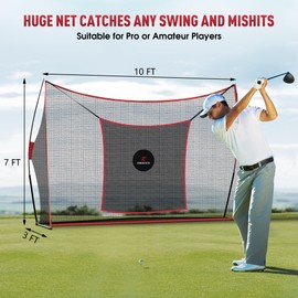 FRANKTECH Golf Hitting Net Heavy Duty Golf Practice Net for Backyard Driving High Impact Chipping Hitting Target Driving Practice Net Include Carry Bag Golf Balls for Indoor Outdoor