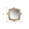 Homeroots Natural Wooden Square Wall Mirror