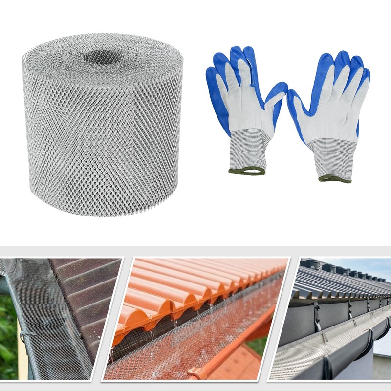 DYNAMI 5 Inch x 100 Ft Aluminum Gutter Guard Mesh,Aluminum