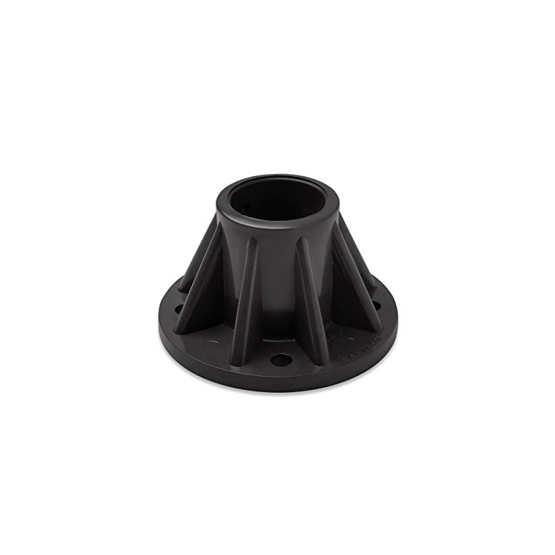 Two Saftron 3" Black Surface-Mount Bases for Pool Ladders (SB-3)