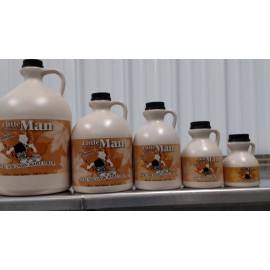 Little Man Syrup 100% Pure Wisconsin Maple Syrup Grade B/New Grading Grade A Dark Robust - Half Gallon