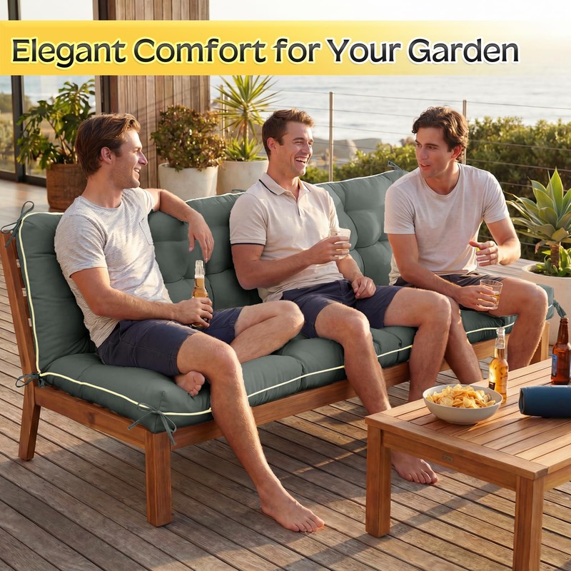 Oxford Fabric Swing Cushions with Backrest & Tie Straps for