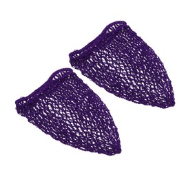 minkissy 2pcs Crocheted Hairnet for Women Comfortable Sleep Cap Shower Cap Long Mesh Hair Cover for Healthy Hair Care Handwoven Design Purple
