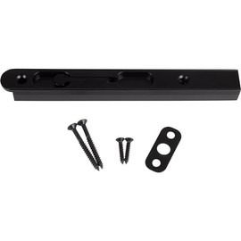 Stone Harbor Hardware Flip-Lever Flush Bolt, 7 Inches, Matte Black