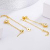 RofYof Moon and Star Dangle Earrings for Women Chain Tassel