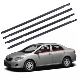 GOMADEIT Car Window Weather Stripping Seal | Window Trim Molding Belt | Fits Toyota Corolla 2009 2010 2011 2012 | 75710-02210 75720-02210 75730-02190 75740-02190