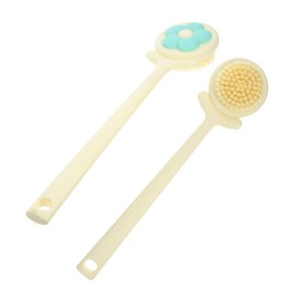 Ipetboom Pcs Long Handled Flower Design Scrub Brush for Men Women Bath Brush Soft Bristles Back Scrubber for Exfoliating Body Feet
