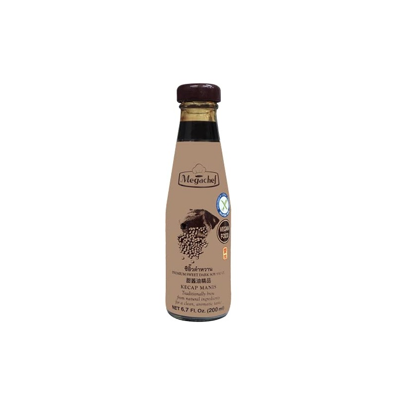 Megachef Premium Dark Soy Sauce (Kecap Manis) 6.7 Fl Oz