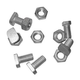 HOME It® Greenhouse Screws | 24 x M5 x 12 mm Aluminium Bolts with Nuts | Screws for Greenhouse, 14 mm Total Length