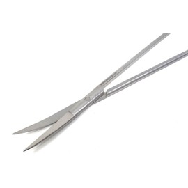 A2Z-Aquascaping Maintenance Tools Accessories,Anti-Rust Stainless Steel Tweezers Scissors Spatula for Aquarium Tank Clean, Fish Tank, Bonsai, Algae Scrapers (12" Scissors - Curved - Silver)