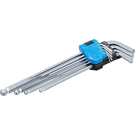 BGS 790 L-Type Internal Hexagon with Ball Point Allen Key Set, Silver/Black