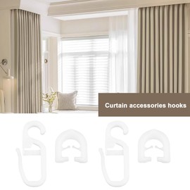 Create idea 50 Pairs White Plastic Curtain Sliders Compatible with Scania Truck R-s Series Curtains Household Sliding Curtain Hanging Ring Door Curtains