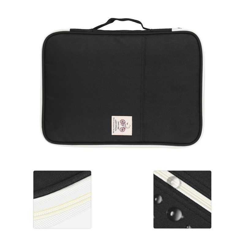 A4 Document Bag File Folder Portfolio Organizer Computer Notebook Zippered