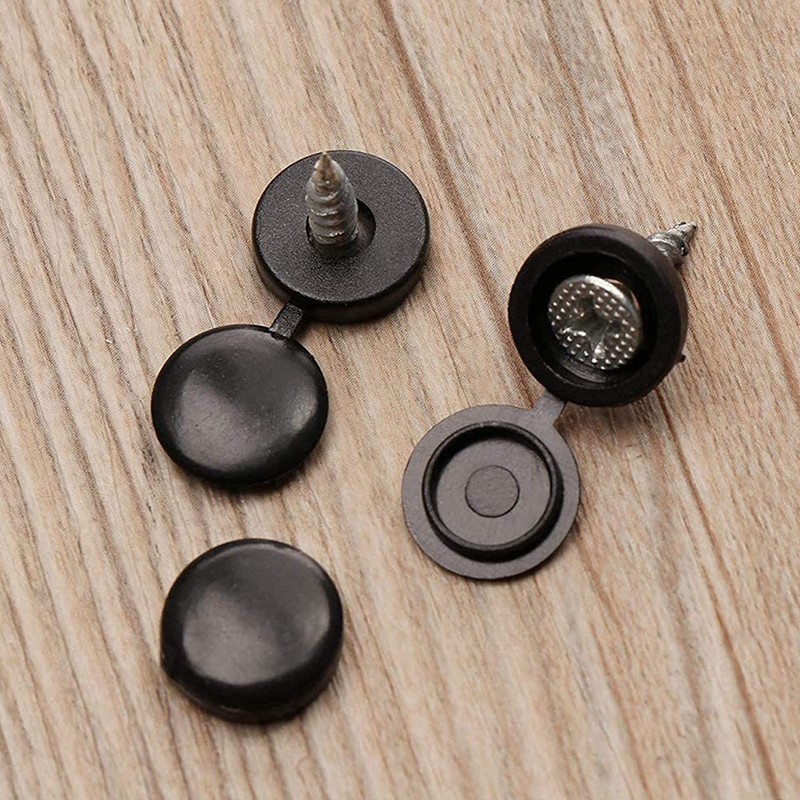 240Pcs Hinged Screw Cover Caps Plastic Screw Caps Fold Screw