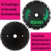 (2pack) 9" x 20T Chainsaw Tooth Brush Blades Green -