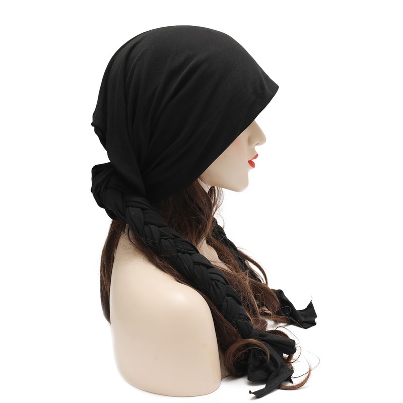 ZLYC Women's Chemo Turban Hat Headwraps Lightweight Beanie Hat, Braid